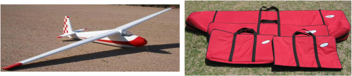 RC Glider Bag, RC Sailplane Bag, RC Scale Glider Bag, Ace Wing Carrier Customs.