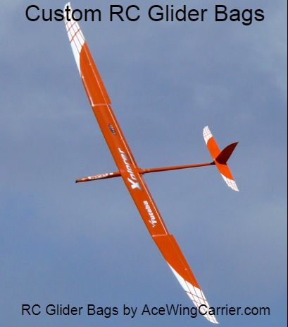 RC Glider Bag, RC Sailplane Bag, by Ace Wing Carrier Customs.