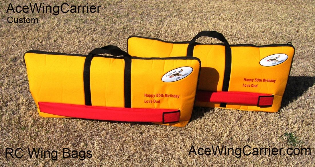 RC Wing Bags, RC Wing Carriers, Custom RC Wing Bags, Ace Wing Carrier Customs.