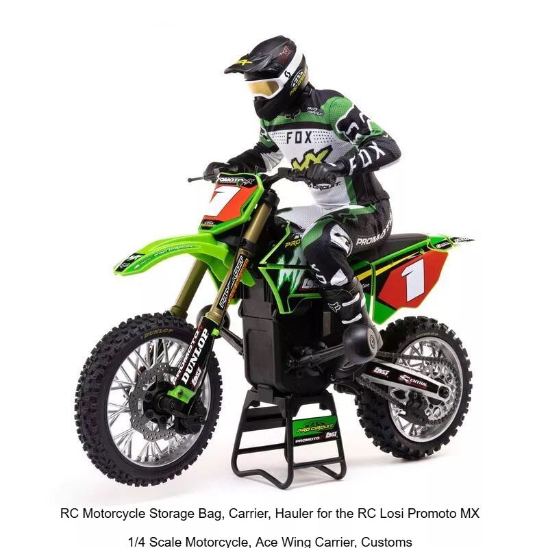 RC Motorcycle Storage Bag, RC Losi Promoto MX, RC Motorcycle Bag, Storage, Carrier, Hauler, Ace Wing Carrier.
