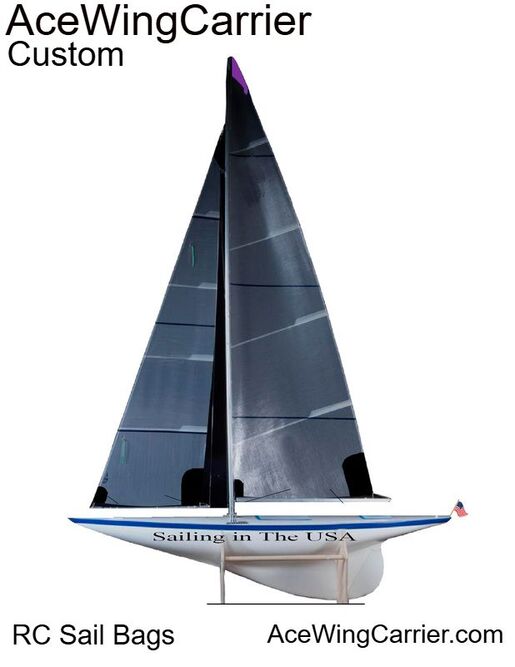 RC Sailboat Rig Bag, RC Sailboat Sail Bags, by Ace Wing Carrier Customs.